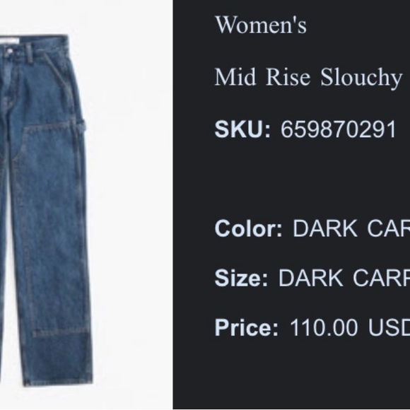 Abercrombie & Fitch Mid Rise Slouchy Jean - Picture 2 of 12